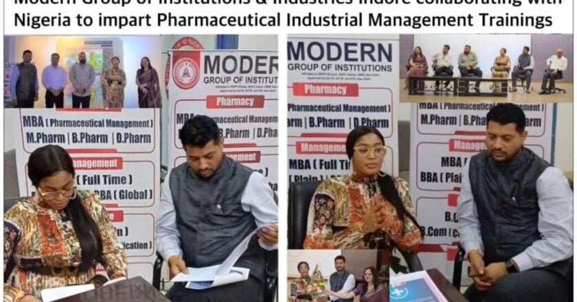 Modern Group of Institutions Collaborated with Nigeria for Training & Development in “Pharmaceutical Industrial Management”