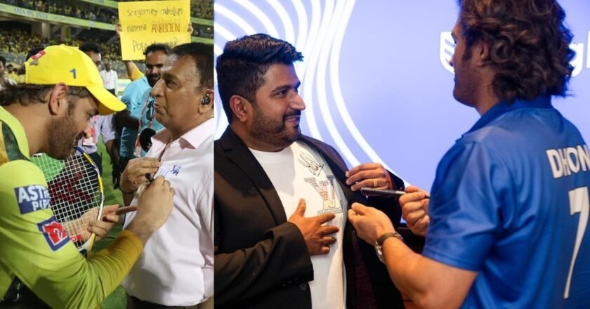 Dhoni’s exclusive autograph for a Malayali entrepreneur is similar to what Gavaskar received