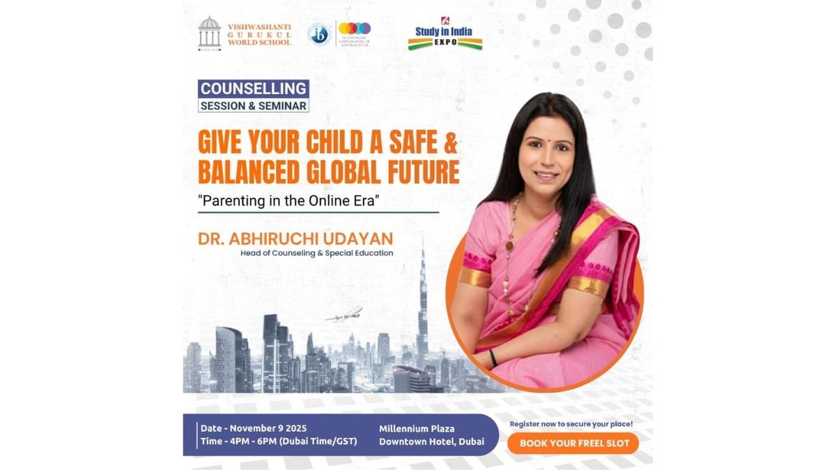 Vishwashanti Gurukul World School Hosts Expert Seminar on Digital Parenting in Dubai: “Is Your Child’s Screen Time Keeping You Up at Night?”