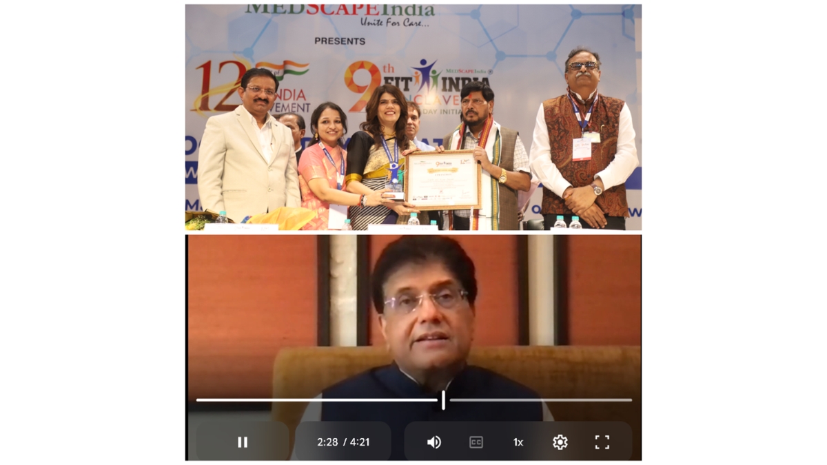 Dr Sunita Dube, NMC Chairman & Ministers Launch Red Alert De-Escalation & Medical Sainik by MedscapeIndia