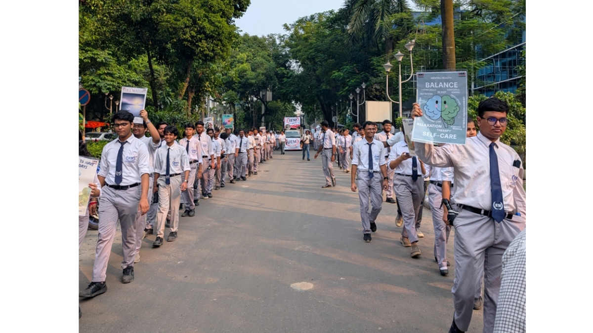 1,200 IEM Students, Faculty join Mental Health Awareness Rally in Kolkata